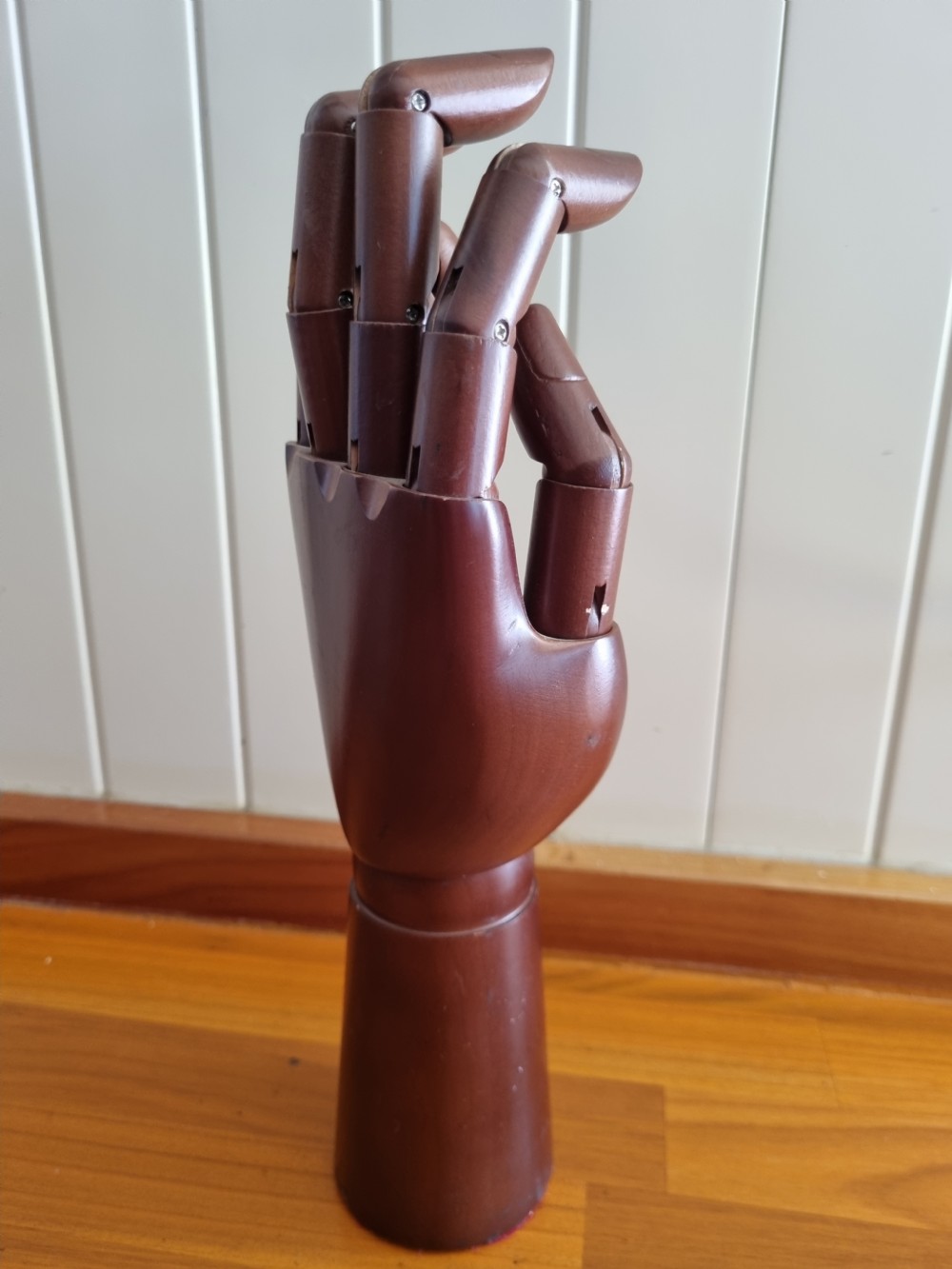 WOODEN ARTICULATED GLOVE STAND  View IV