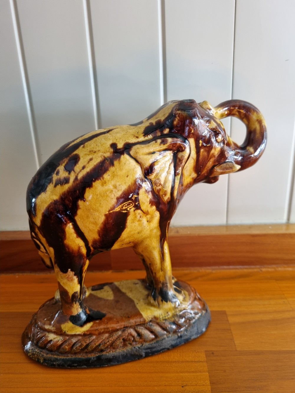 ENGLISH 
 18THC  POTTERY  MODEL OF AN ELEPHANT  View VI