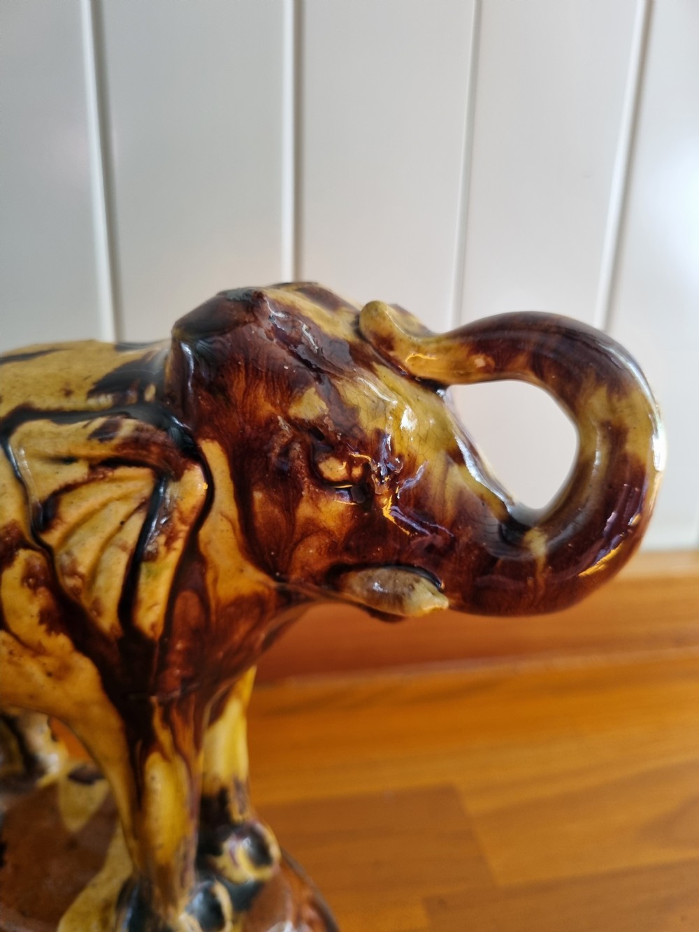 ENGLISH 
 18THC  POTTERY  MODEL OF AN ELEPHANT  View V