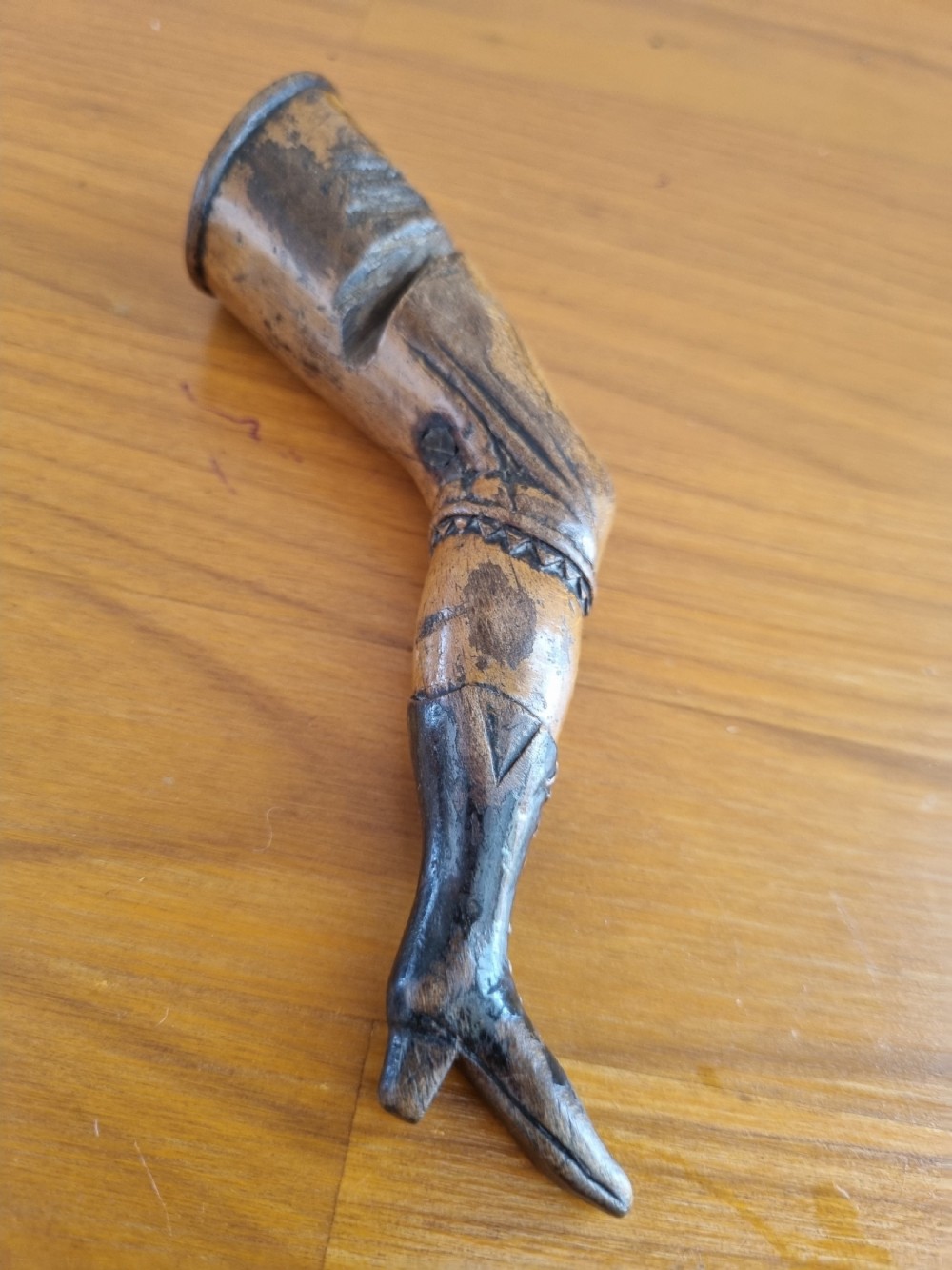 UNUSUAL 19THC BOXWOOD KNITTING SHEATH ,C1860