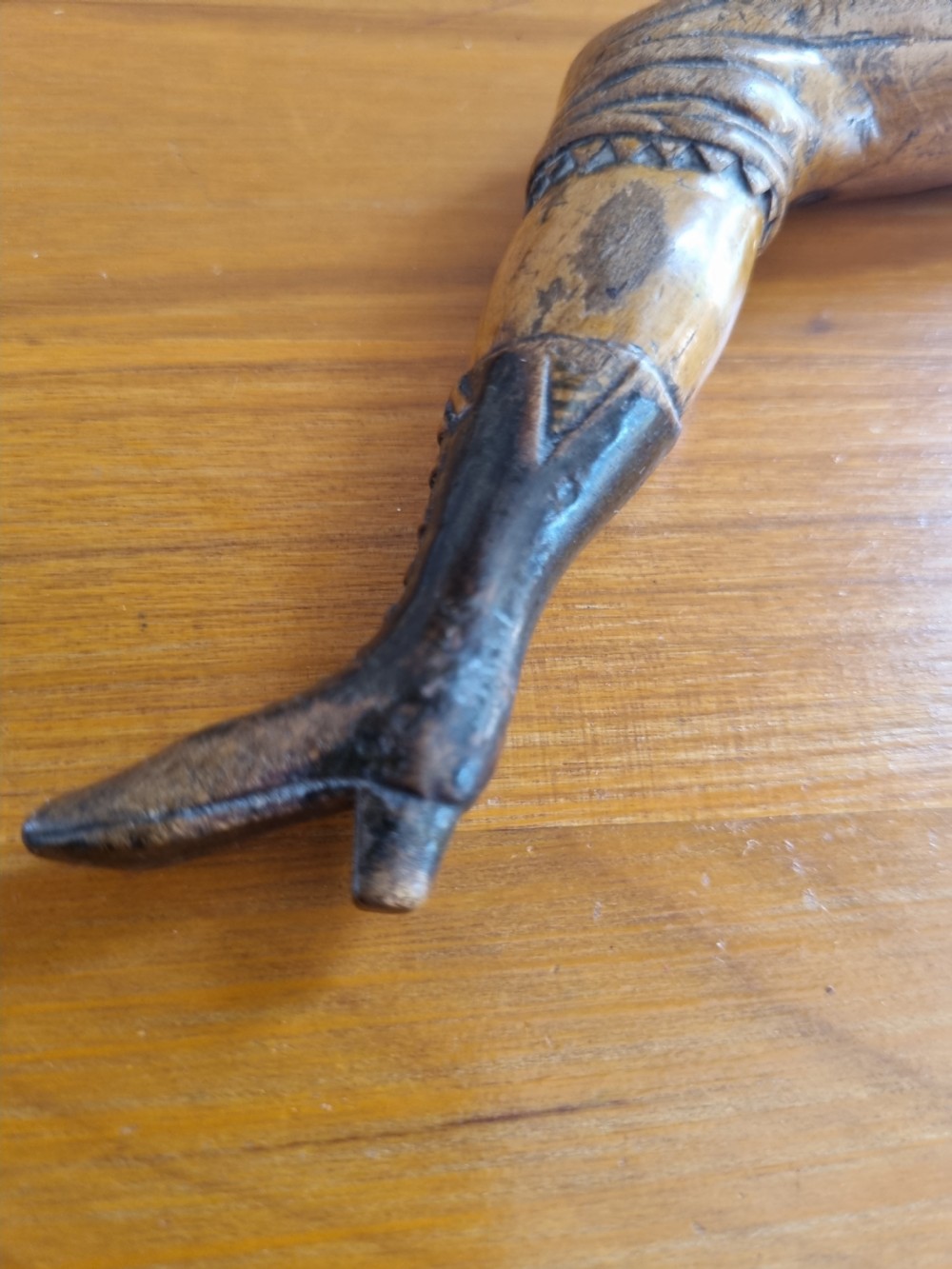 UNUSUAL 19THC BOXWOOD KNITTING SHEATH ,C1860 View III