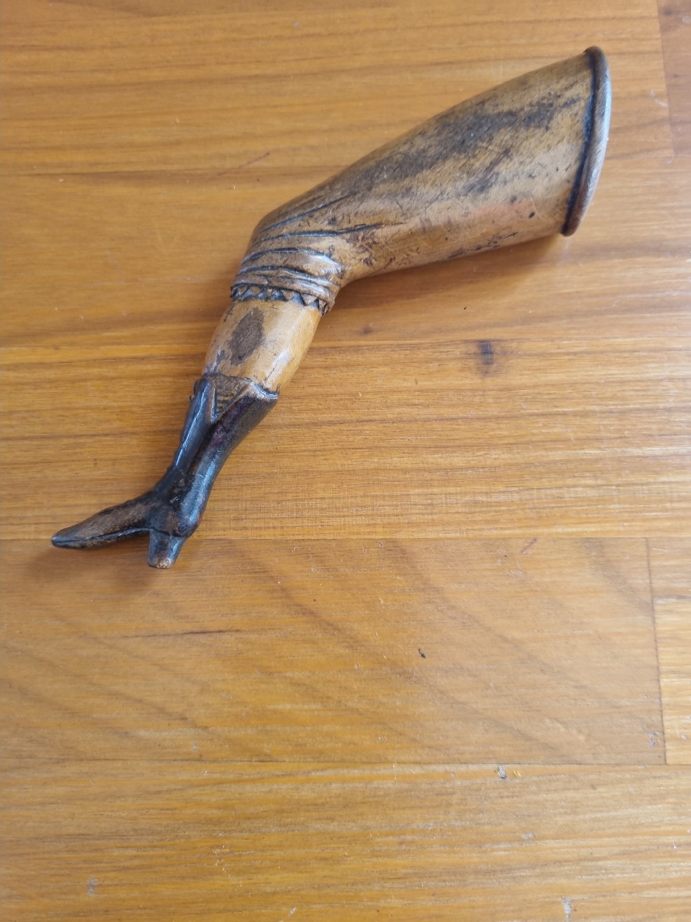 UNUSUAL 19THC BOXWOOD KNITTING SHEATH ,C1860 View V