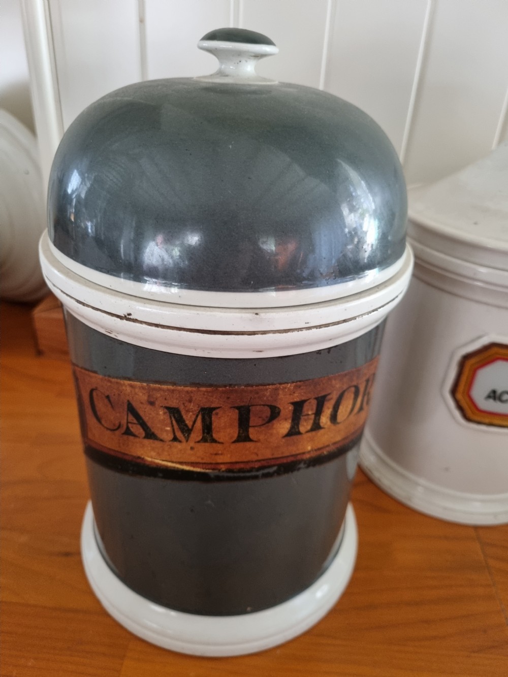 LARGE 19THC CERAMIC CHEMIST JAR View IV