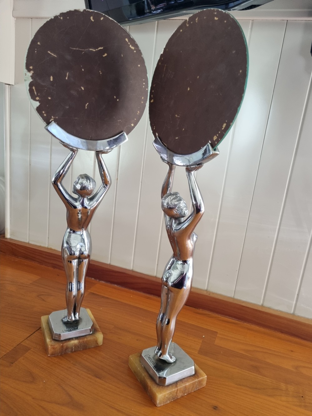 A LARGE PAIR OF ART DECO DRESSING TABLE MIRRORS  View III