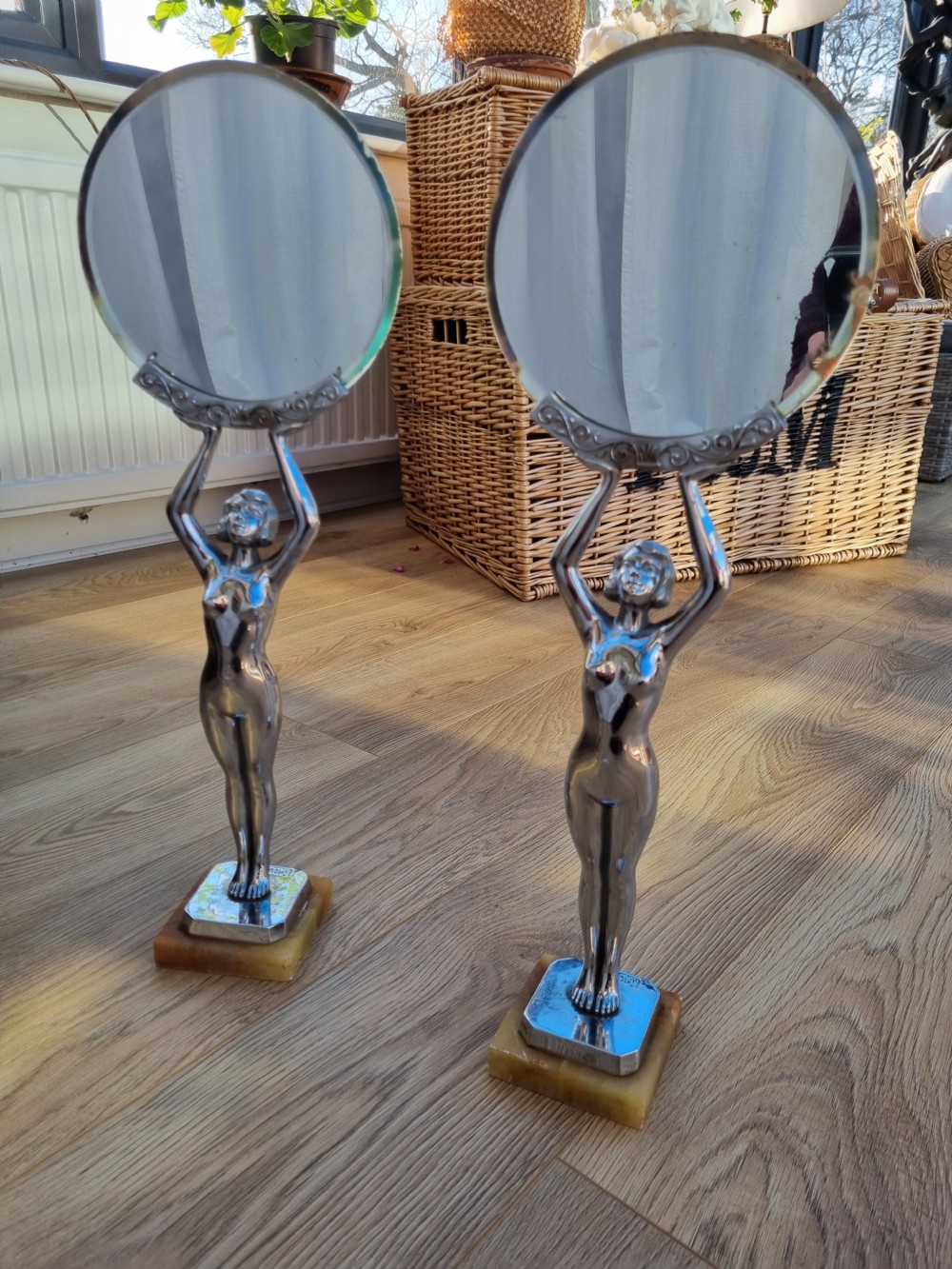 A LARGE PAIR OF ART DECO DRESSING TABLE MIRRORS  View IV
