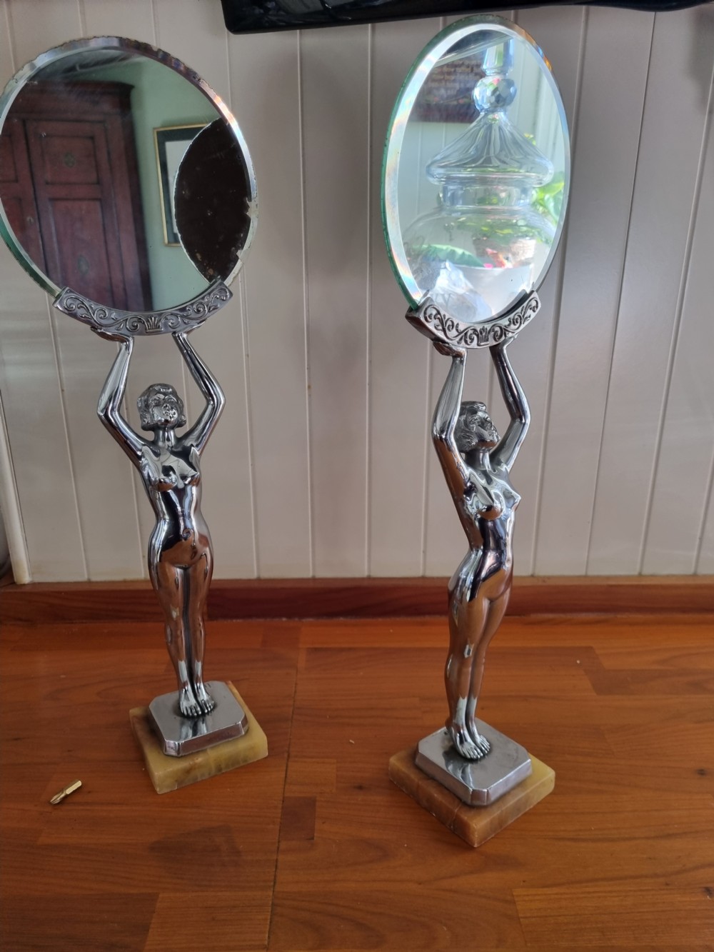 A LARGE PAIR OF ART DECO DRESSING TABLE MIRRORS  View V