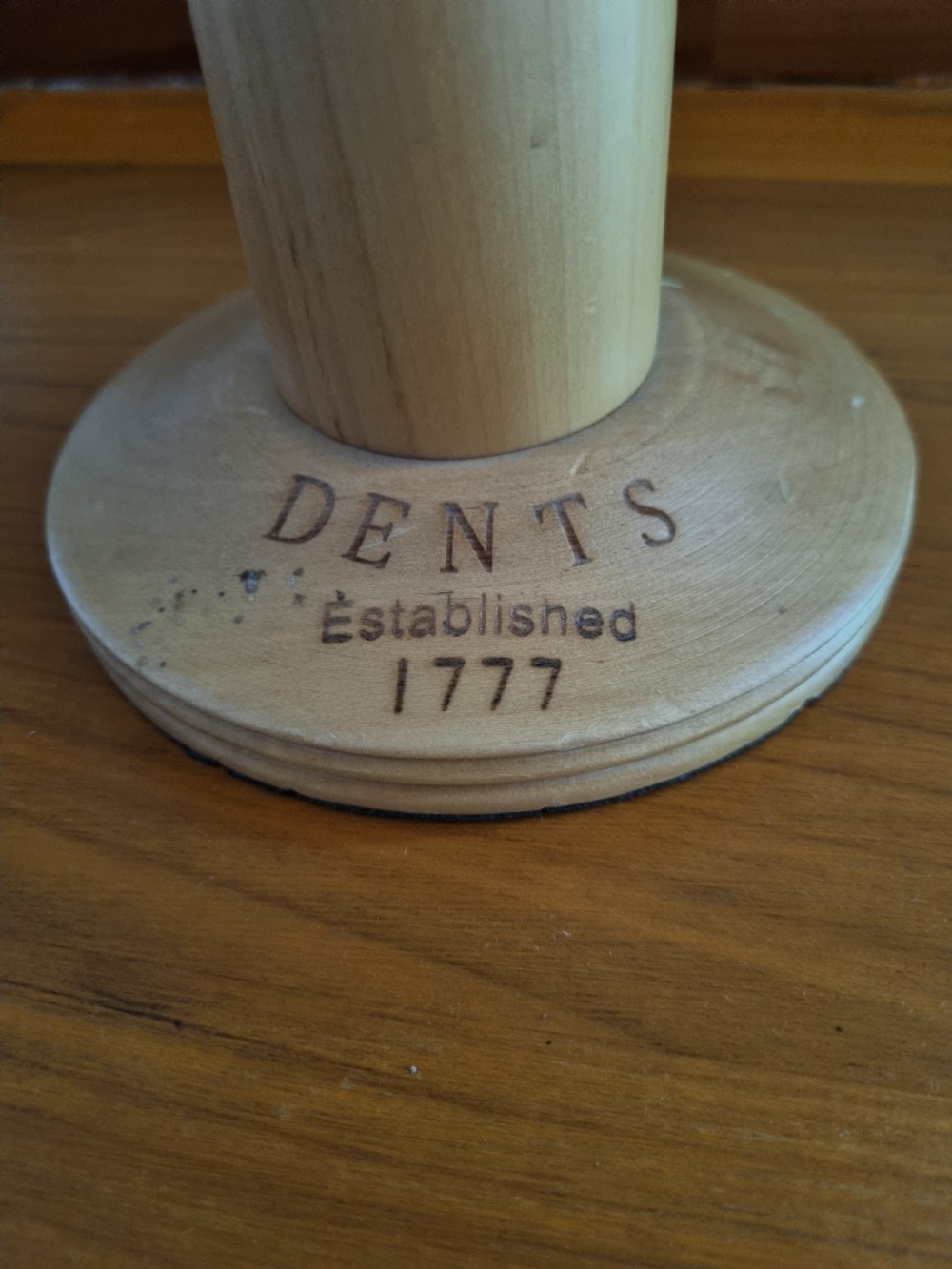 A DENT 1777 WOODEN GLOVE STAND View II