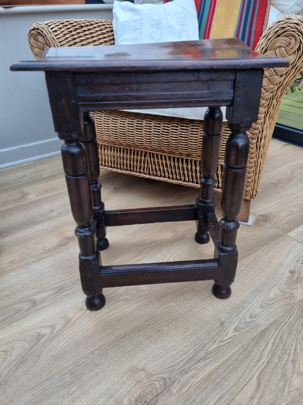 MID 17THC OAK TALL JOINT STOOL View II