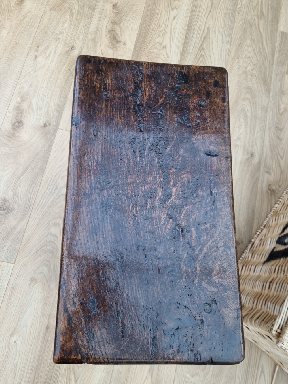 A EARLY 17THC OAK JOINT STOOL  View V