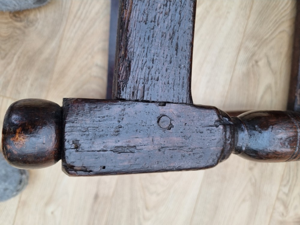 A EARLY 17THC OAK JOINT STOOL  View VI