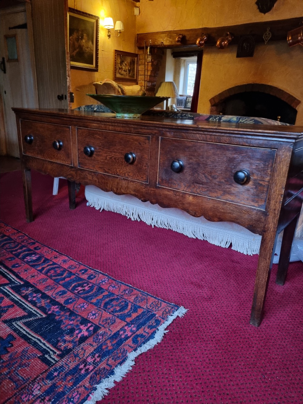 ANTIQUE OAK/ ELM SHROPSHIRE DRESSER BASE/ SIDE SERVER View IV