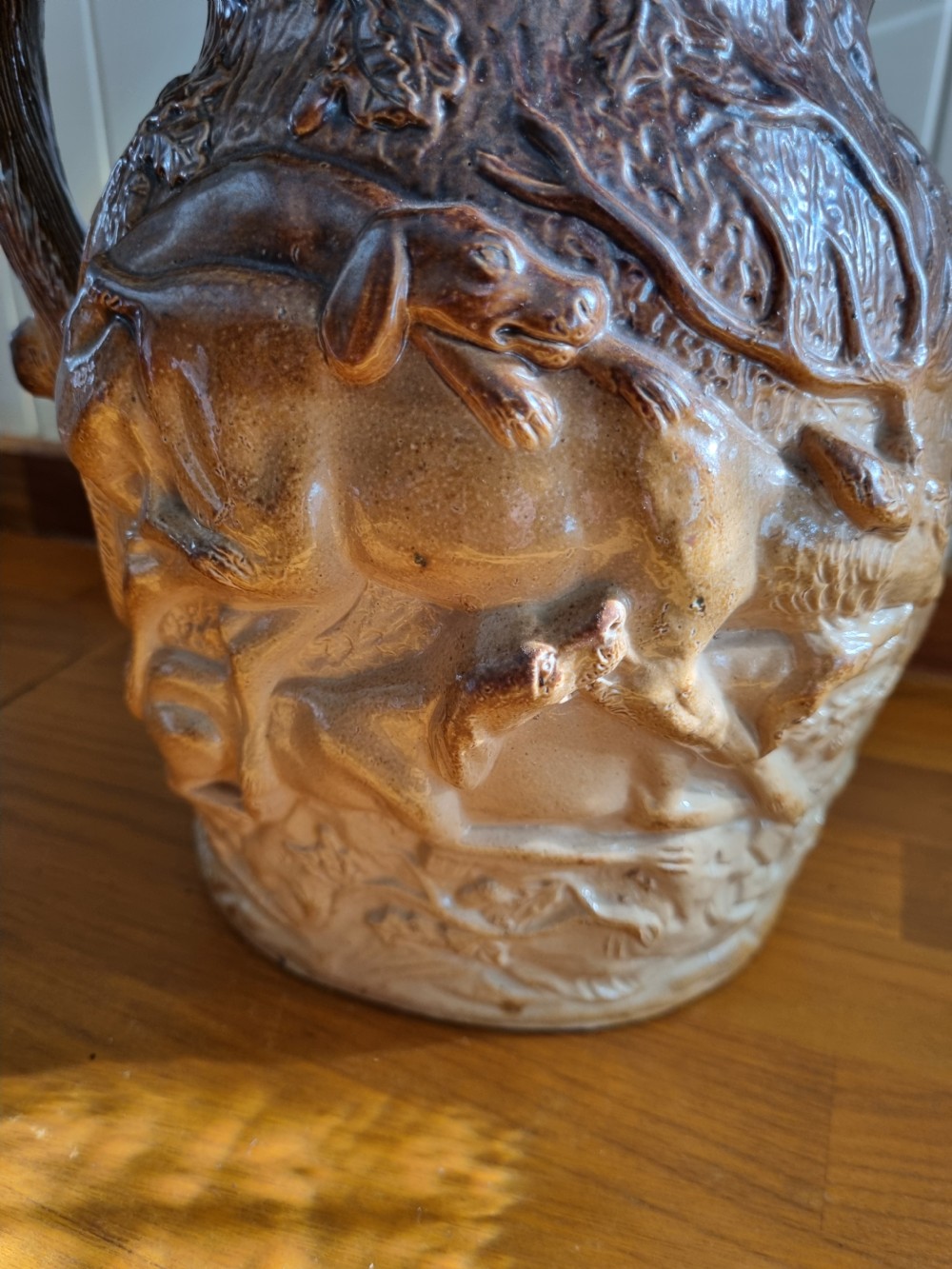 MASSIVE  19THC STONEWARE JUG FEATURING LAMBETH BACKSTAMP View IV