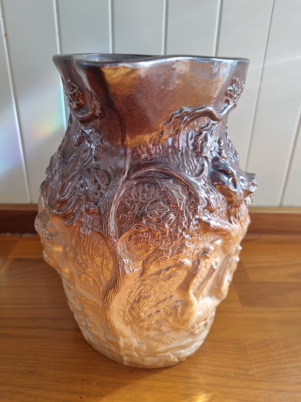 MASSIVE  19THC STONEWARE JUG FEATURING LAMBETH BACKSTAMP View VI