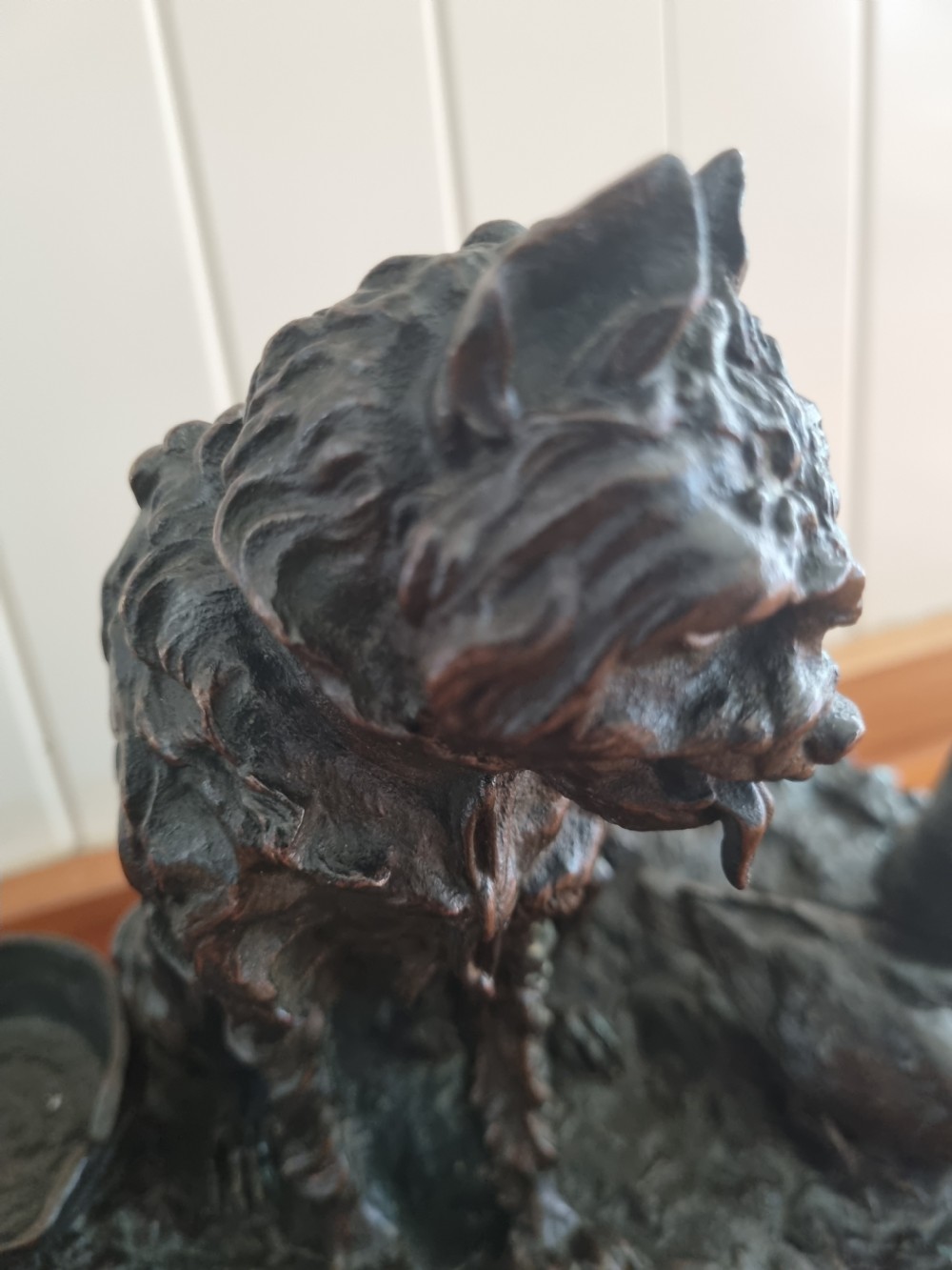 PIERRE JULES MENE 19THC BRONZE OF A DOG AND PIGEON FULLY SIGNED View IV