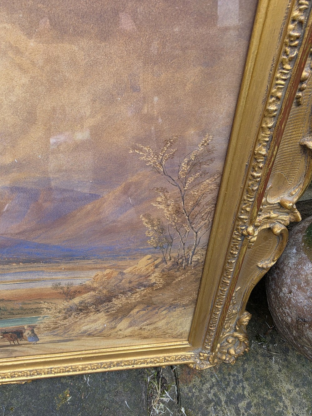 A PAIR OF 19THC DATED1852 WATERCOLOURS OF TWO LAKES View II