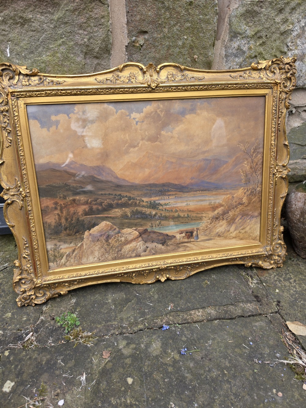 A PAIR OF 19THC DATED1852 WATERCOLOURS OF TWO LAKES View III