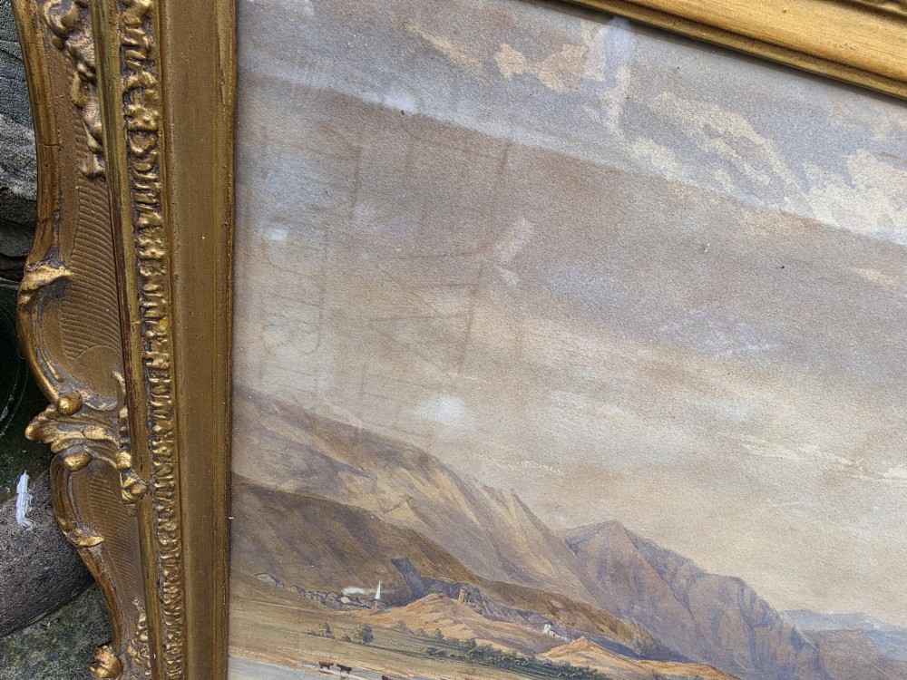 A PAIR OF 19THC DATED1852 WATERCOLOURS OF TWO LAKES View VII
