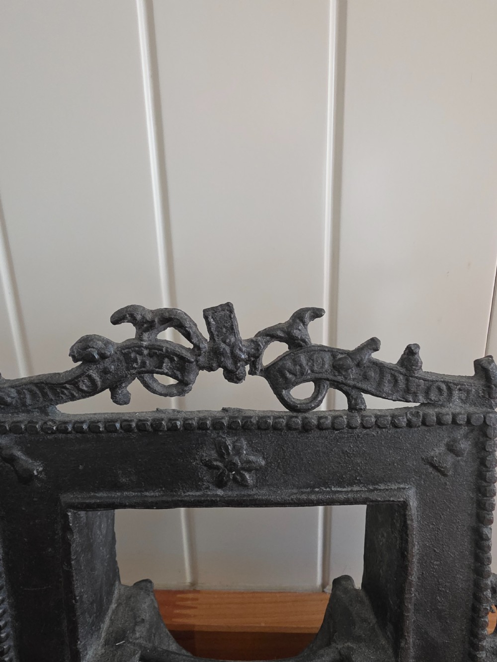SUPERB E 19THC CAST IRON MINATURE FIRE SURROUND View III