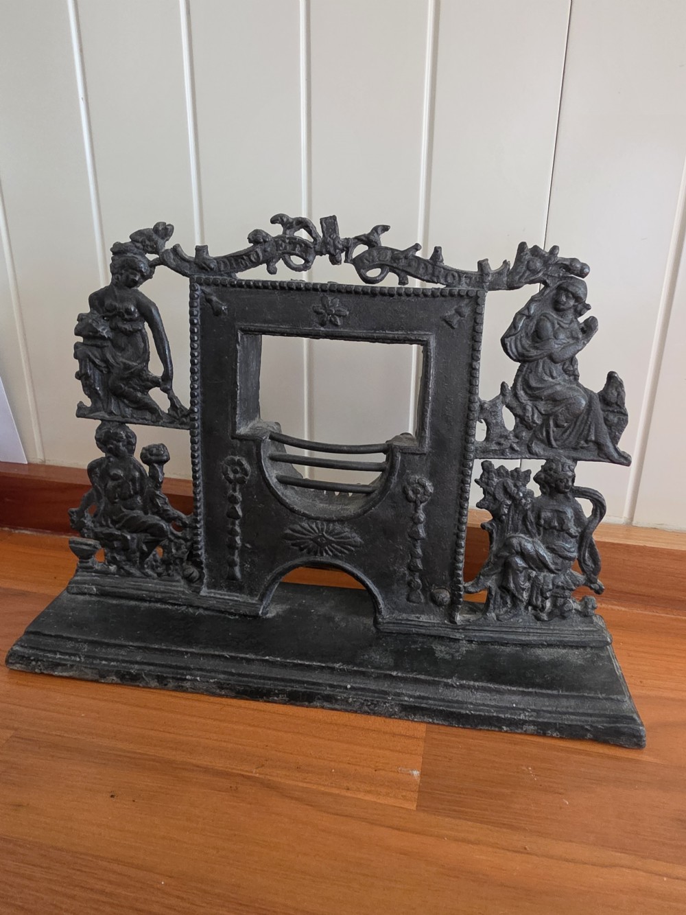 SUPERB E 19THC CAST IRON MINATURE FIRE SURROUND View VII