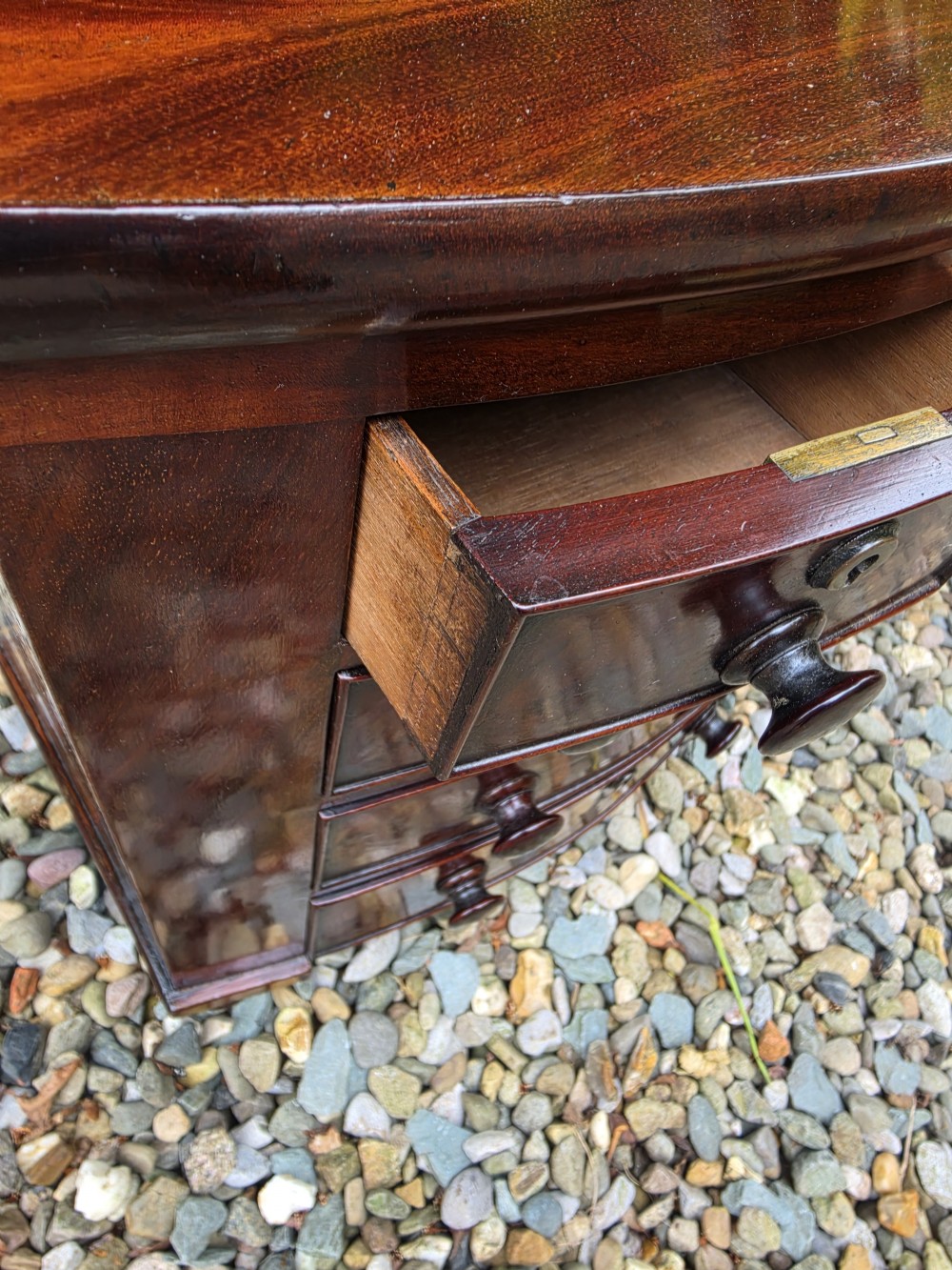 A SUPERB 19THC MAHOGANY MINATURE CHEST  View III