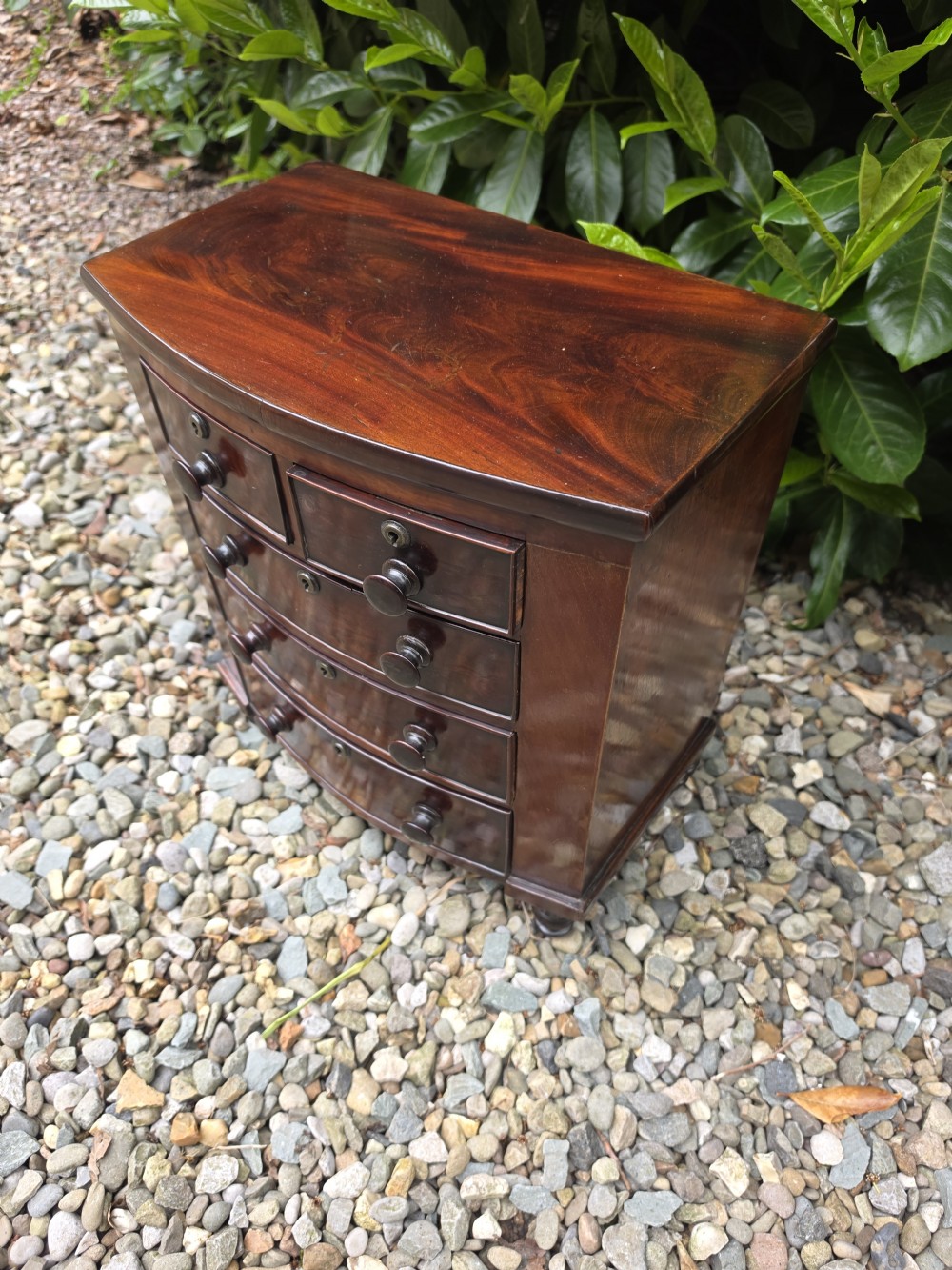 A SUPERB 19THC MAHOGANY MINATURE CHEST  View VI