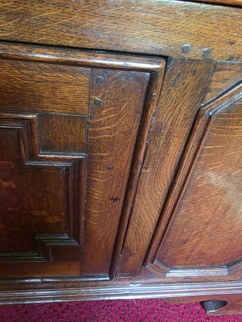 18THC OAK MOULDED FRONT DRESSER BASE C1780 View IV