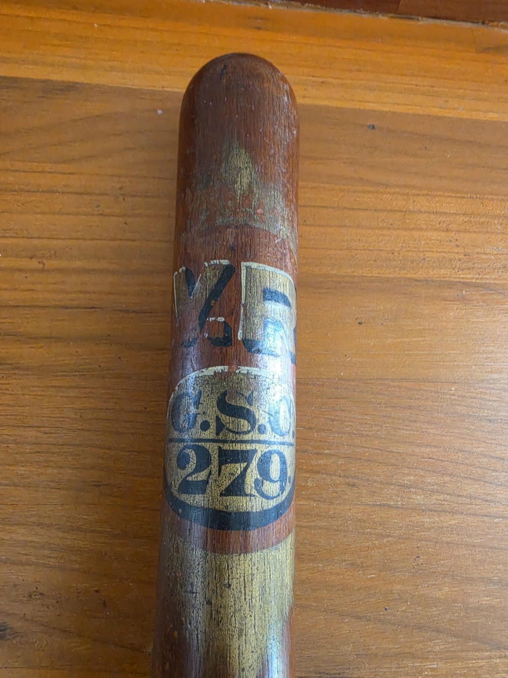 19THC SPECIAL CONSTABLE MAHOGANY TRUNCHEON View II