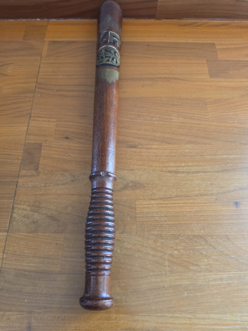 19THC SPECIAL CONSTABLE MAHOGANY TRUNCHEON View III