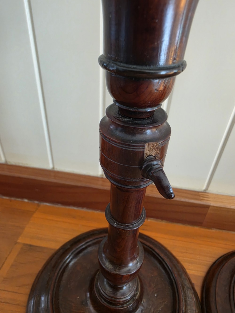 PAIR OF RARE GEORGIAN YEW WOOD ADJUSTABLE CANDLESTICKS View V