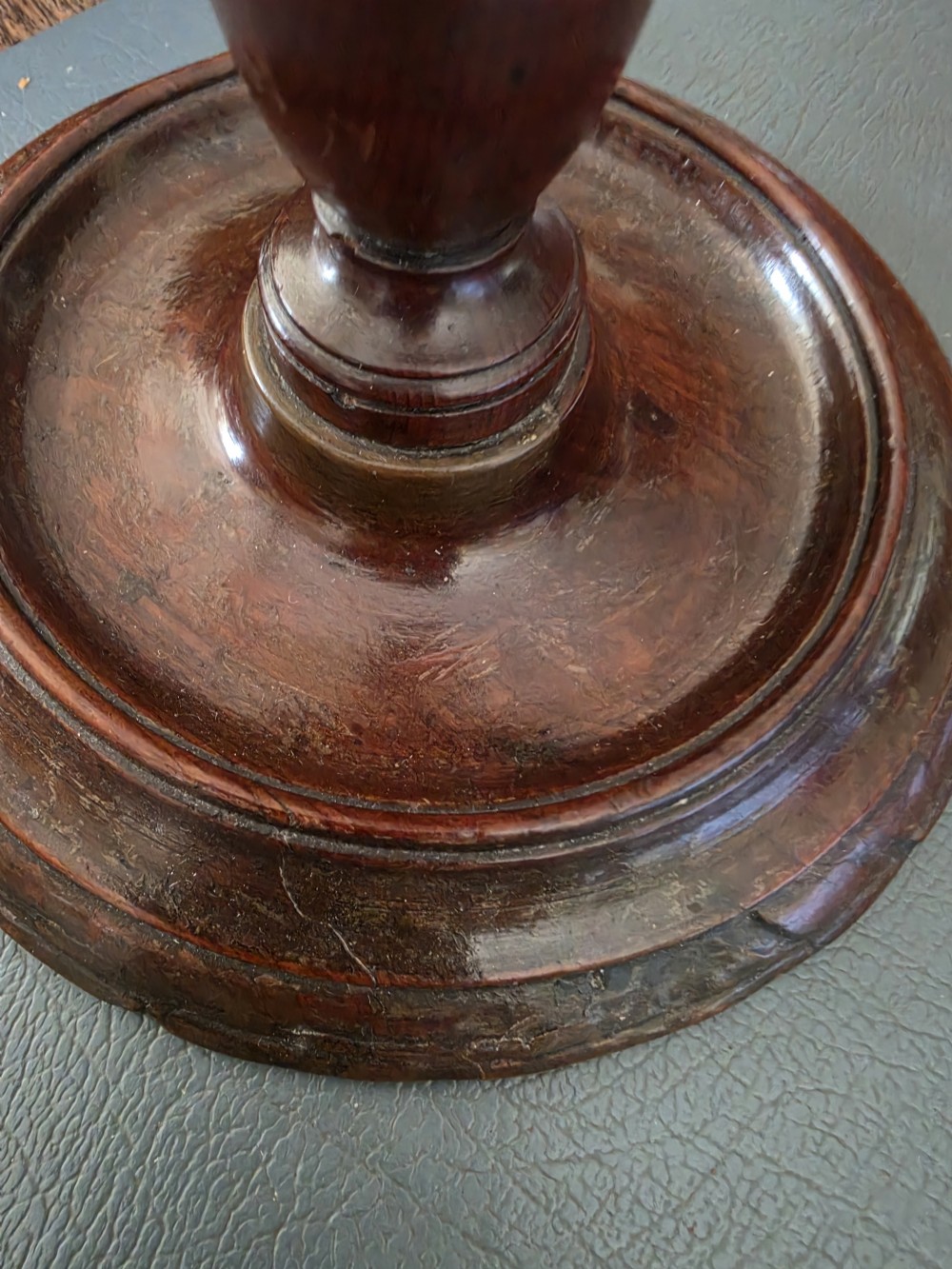 PAIR OF RARE GEORGIAN YEW WOOD ADJUSTABLE CANDLESTICKS View VIII
