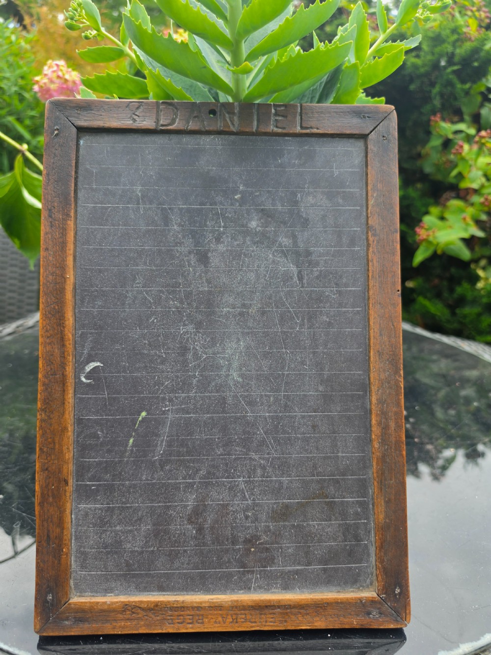 ANTIQUE WELSH 19THC SLATE CHILD,S  SCHOOL BOARD