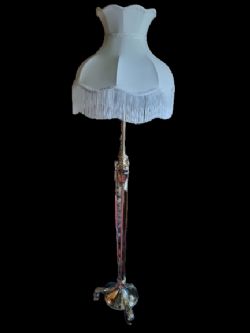 ANTIQUE BRASS ADAMS STYLE EXTENDABLE STANDARD LAMP