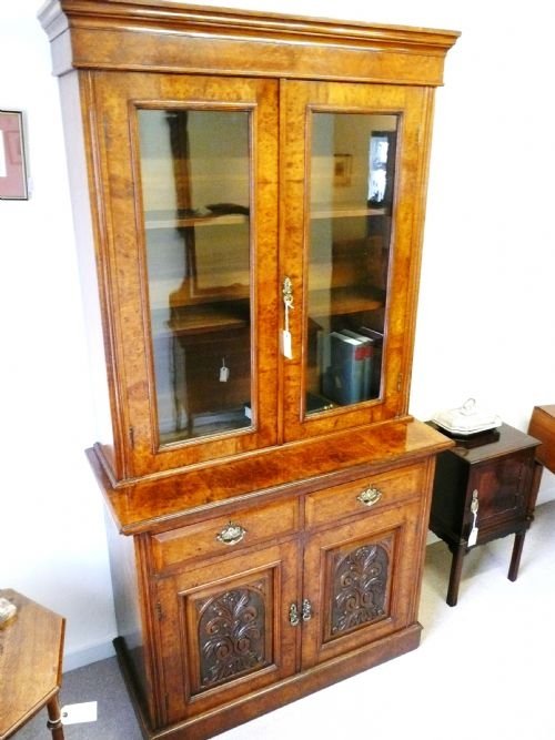 Bookcase Large Burr Oak C1890