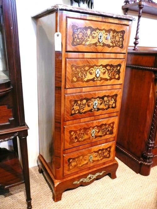 Chest French Inlaid  Drawers