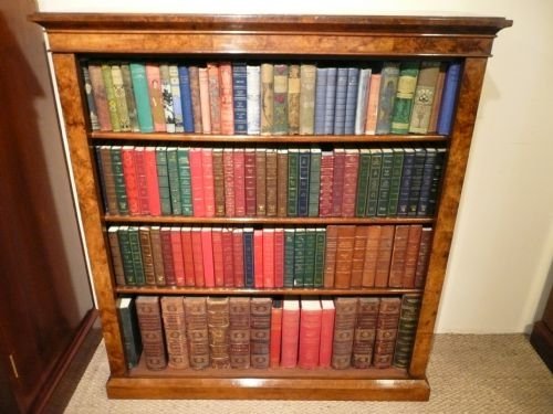 Victorian Walnut Open Bookcase