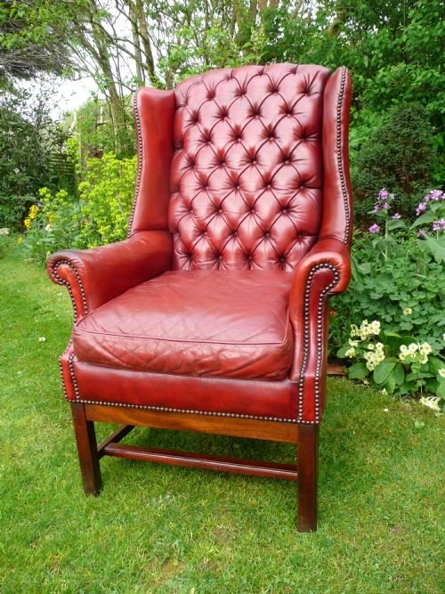 Wingback Armchair in Leather