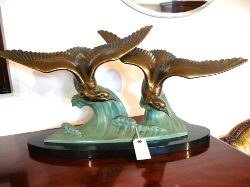 Spelter Figure Seabirds