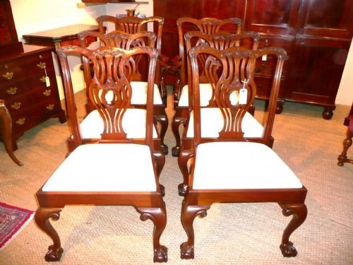 Chairs Chippendale Style Set of 6