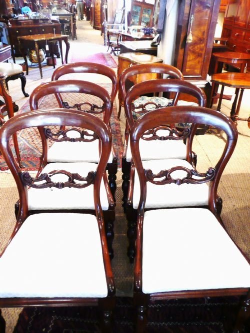6 Victorian Dining Chairs Mahogany