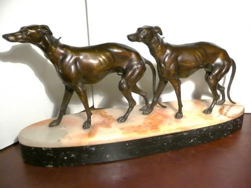 1930,S Spelter Greyhound Figure