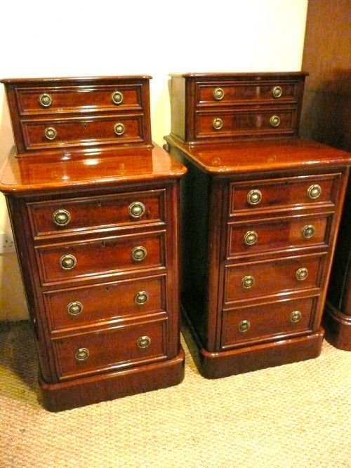 Bedside Cabinets Mahogany C1880
