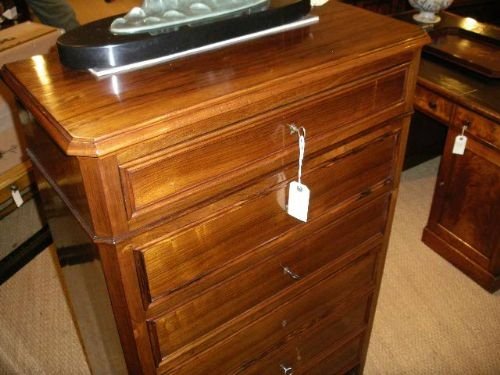 fig 1. TALL ROSEWOOD CHEST OF DRAWERS