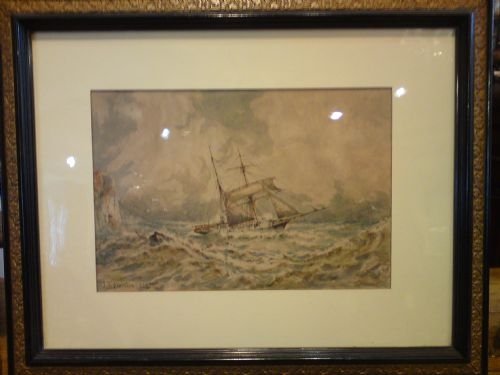 Marine Watercolour by J T Allerston