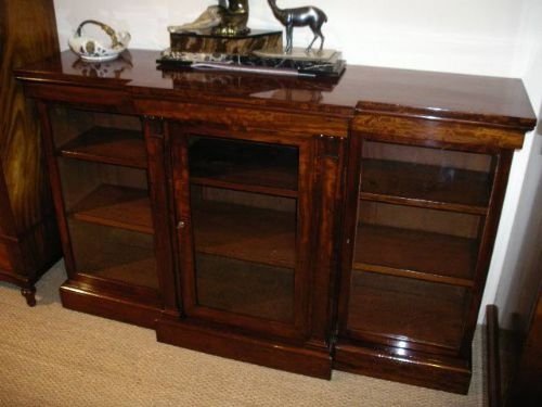 Mahogany Breakfront Bookcase