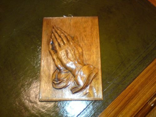 Carving of Durer's 'Praying Hands'