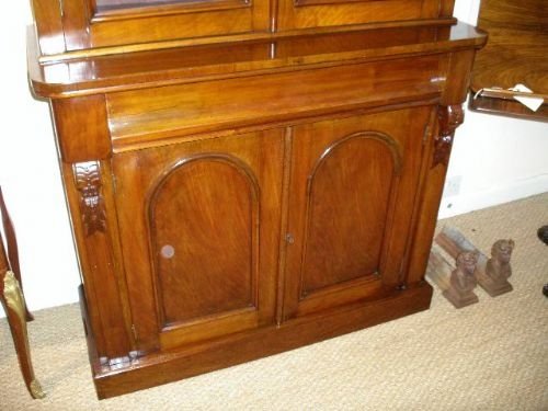 fig 1. VICTORIAN 2 PART BOOKCASE 
