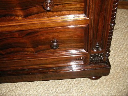 fig 1. rosewood chest of drawers