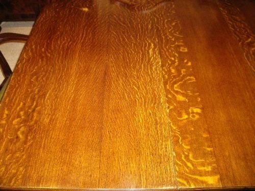 fig 1. oak extending dining table