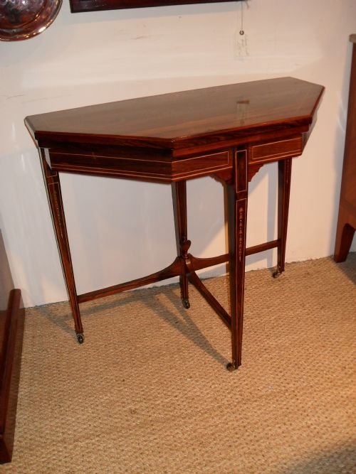 fig 1. ROSEWOOD & INLAID CARD TABLE