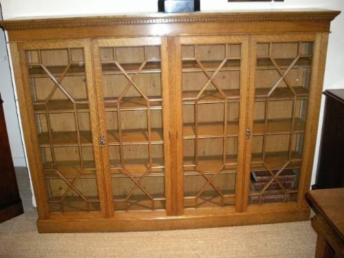 Large Victorian Oak Libary Bookcase